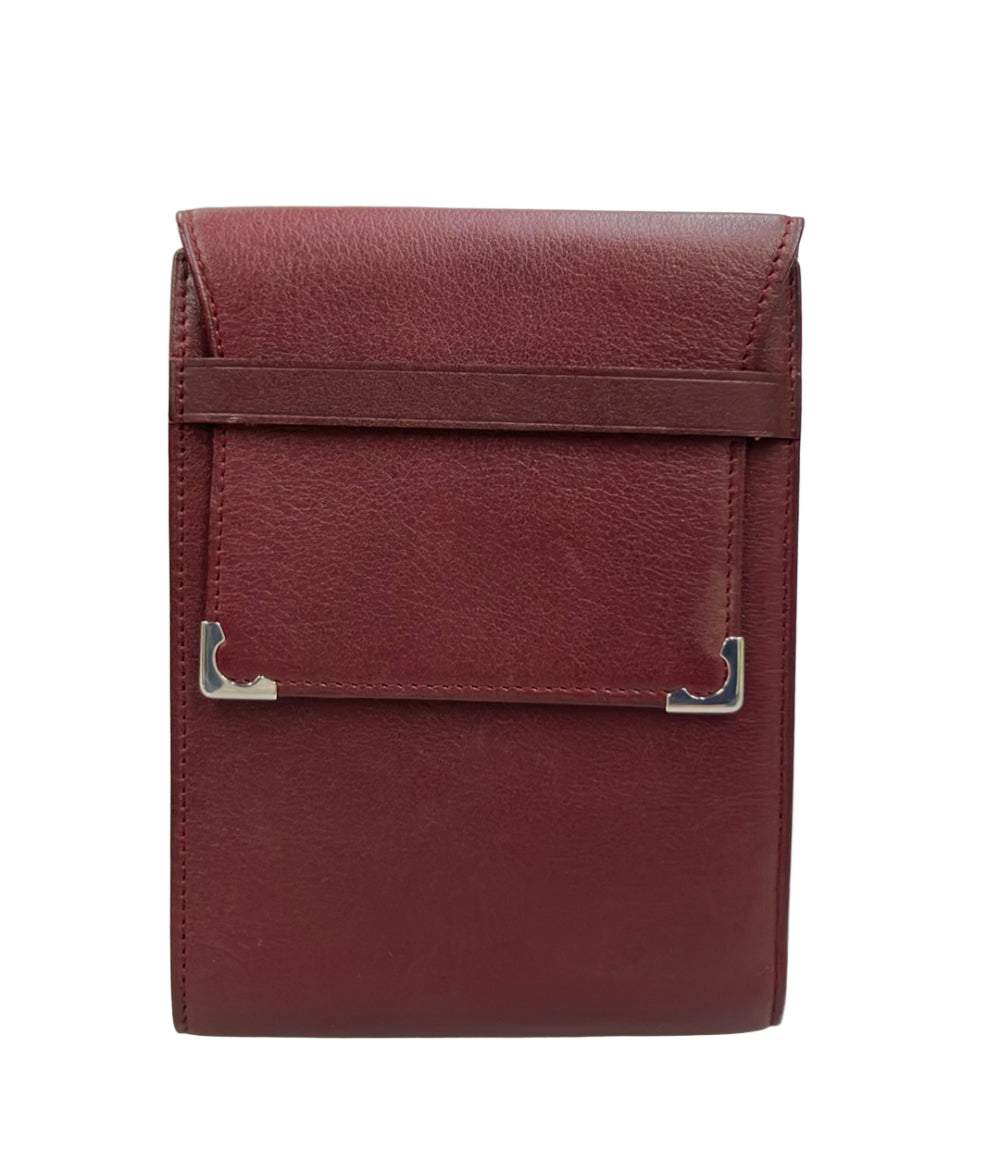 Cartier バーガンディ 二つ折り財布 Cartier マスト ドゥ カルティエ 二つ折り 折り畳み ウォレット