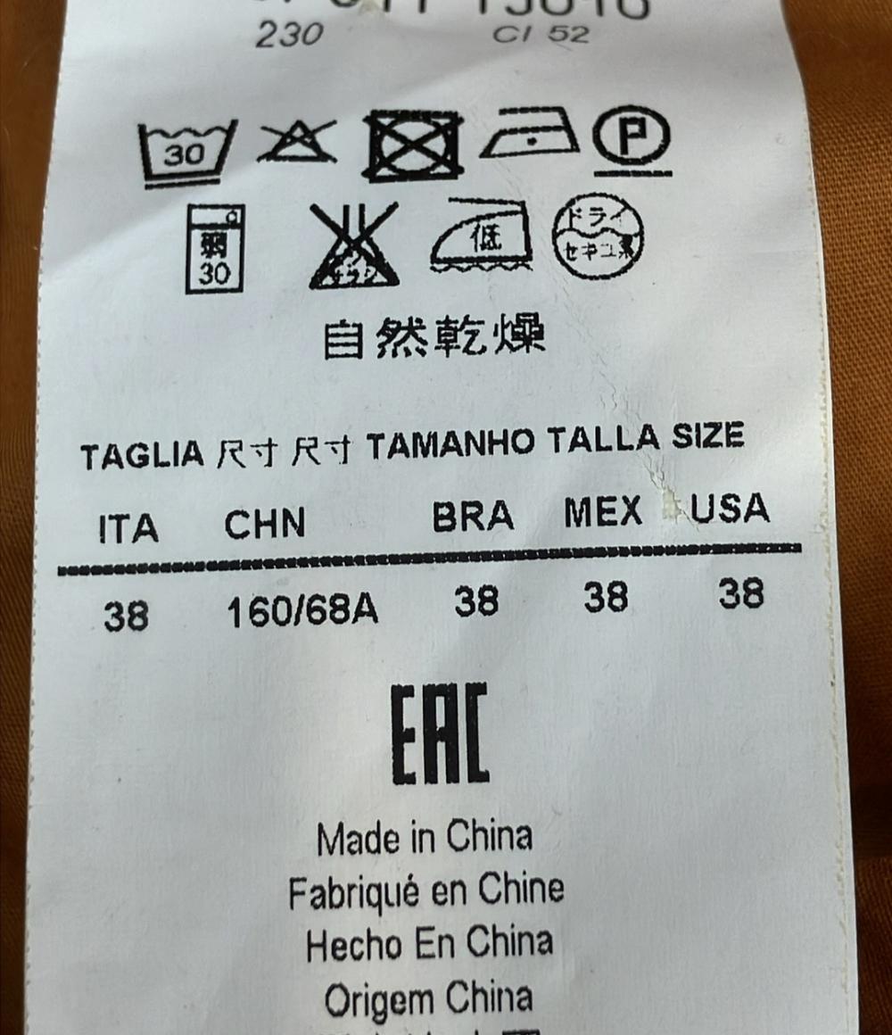 Emporio Armani テーパードパンツ ライン タック 裾ジップ グログランリボン レディース SIZE 38 (M) エンポリオ・アルマーニ