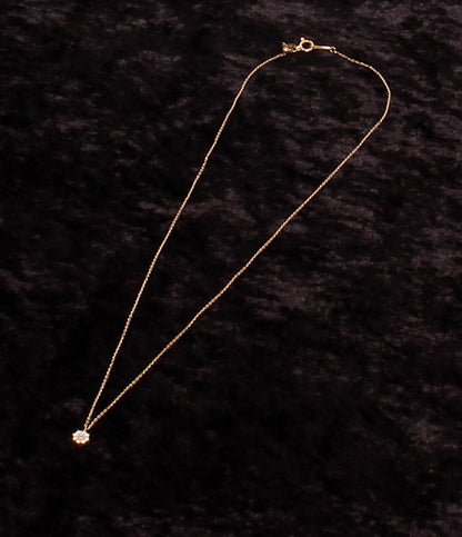 美品 agete ネックレス K18 ダイヤ 0.06ct レディース アガット