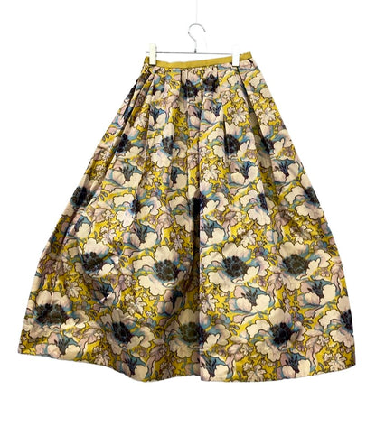 Drawer ロングスカート フラワープリント タックフレア 6524-299-1665 レディース SIZE 36 (XS) ドゥロワー