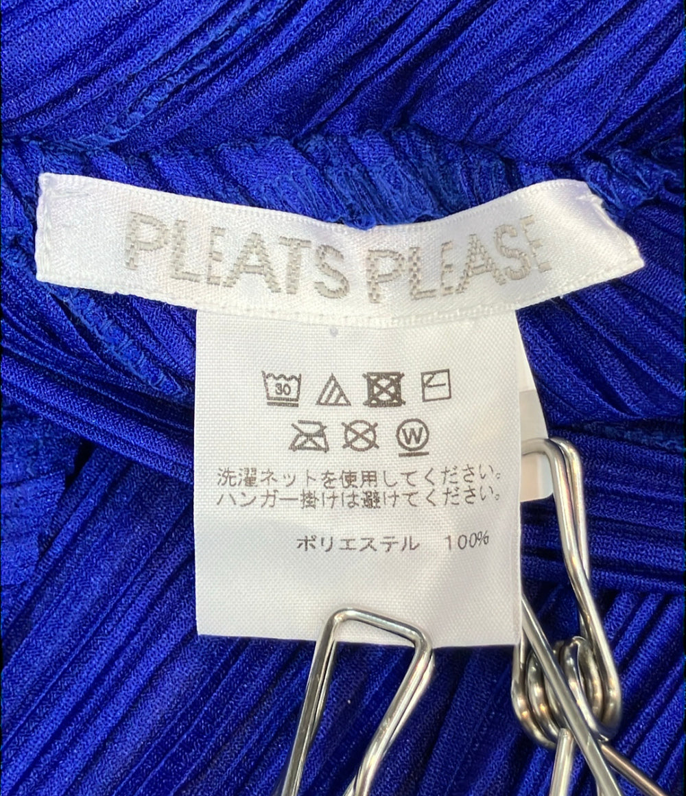美品 PLEATS PLEASE ノースリーブシャツ アシンメトリー PP83-JK581 レディース SIZE 3 (L) プリーツプリーズ