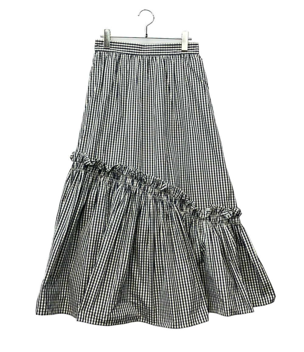 UNITED ARROWS フレアスカート ティアード チェック フリル ギャザー 1524-162-5140 レディース SIZE 38 (M) ユナイテッドアローズ