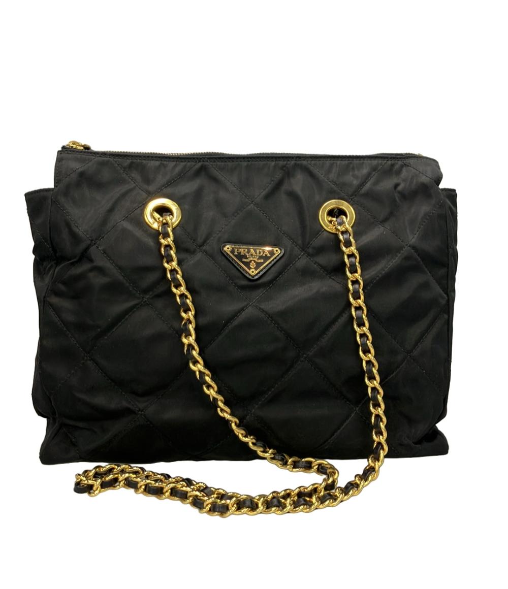 PRADA チェーンショルダーバッグ 肩掛け ゴールド金具 ナイロン B1239 レディース プラダ