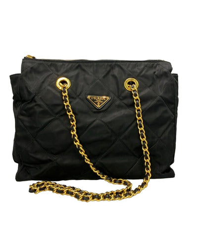 PRADA チェーンショルダーバッグ 肩掛け ゴールド金具 ナイロン B1239 レディース プラダ