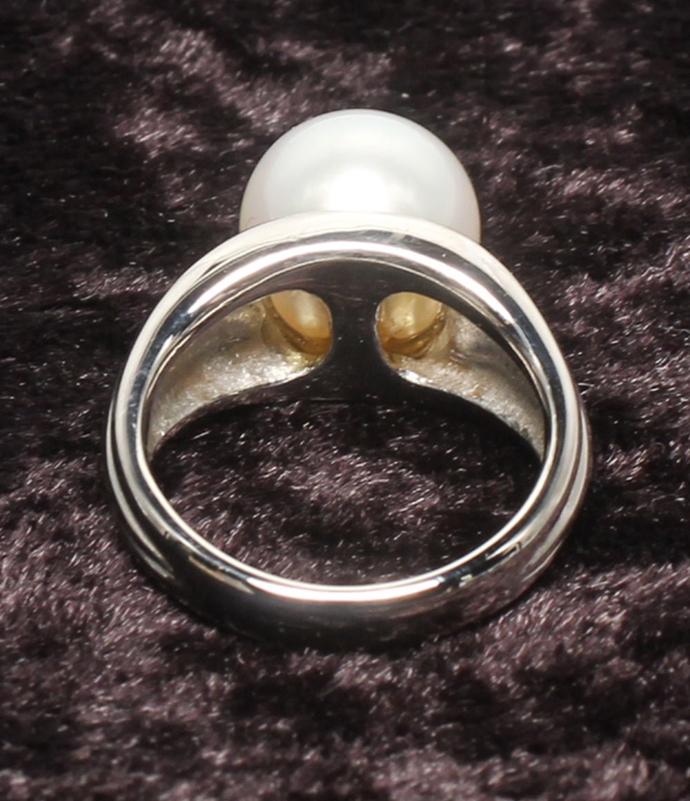 リング 指輪 Pt900 パール 9.4mm ダイヤ 0.12ct レディース SIZE 6号