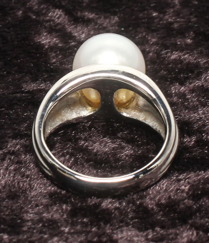 リング 指輪 Pt900 パール 9.4mm ダイヤ 0.12ct レディース SIZE 6号