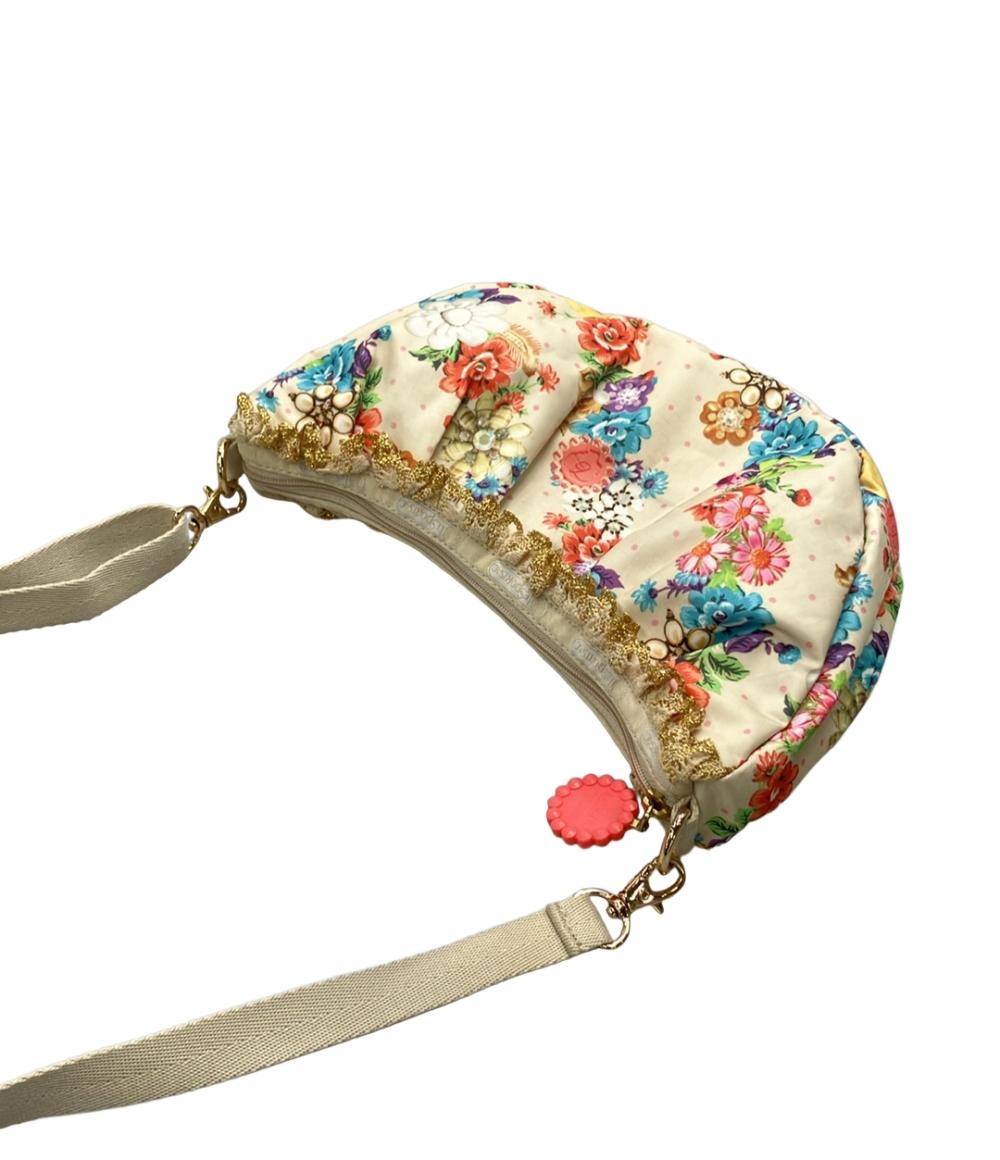 美品 LeSportsac ショルダーバッグ 斜め掛け フラワーモチー ベネフィットコラボ レディース レスポートサック