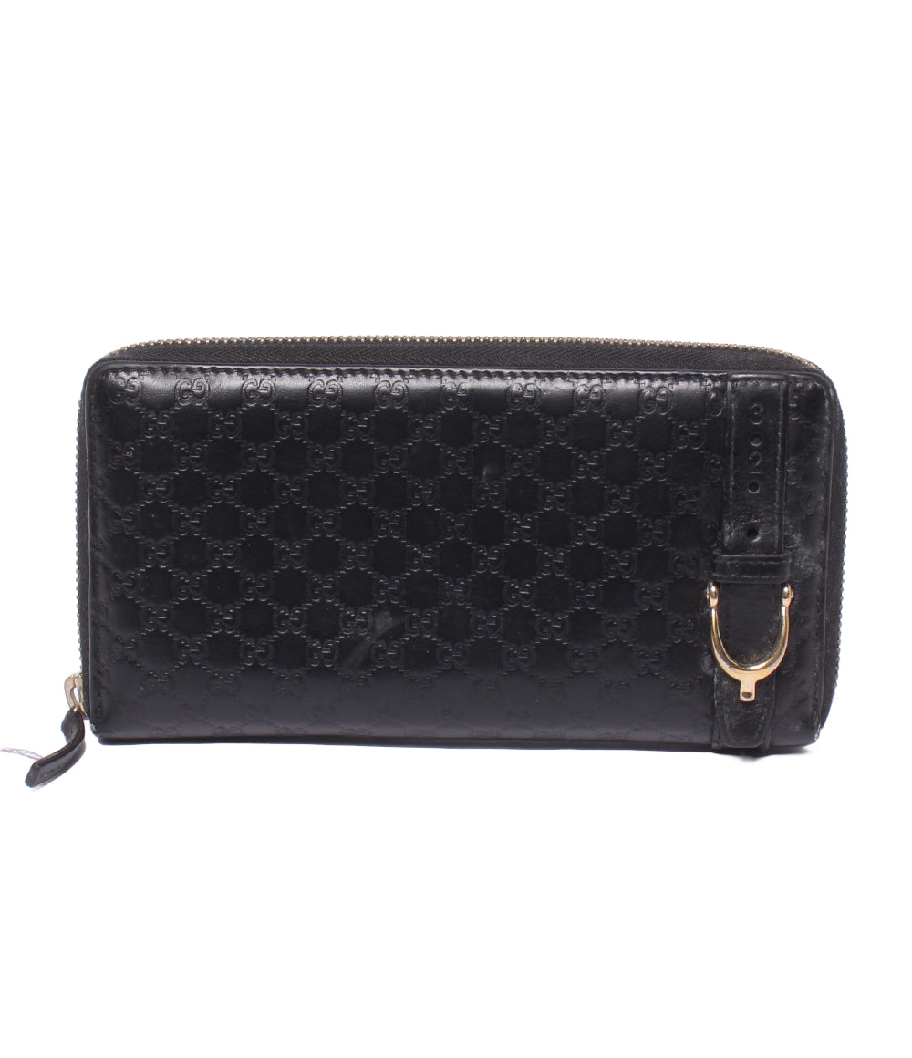 GUCCI ラウンドファスナー長財布 マイクログッチシマ 309758 496085 レディース グッチ