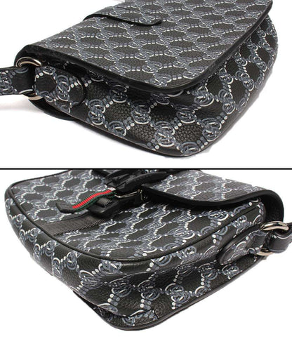 美品 GUCCI ショルダーバッグ 斜め掛け  シェリーライン GGシャドウ 800313 0416 レディース グッチ