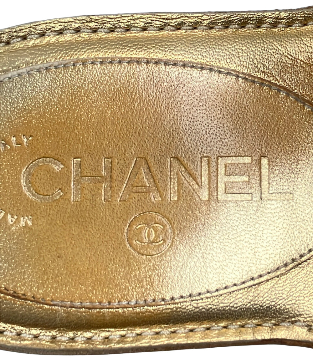 訳あり CHANEL カメリア フラットサンダル レディース SIZE 39 シャネル