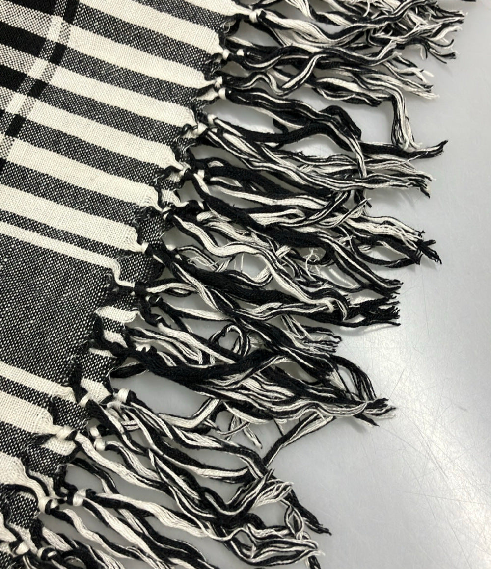 美品 mastermind JAPAN アフガンストール ストライプ 千鳥格子 メンズ レディース マスターマインドジャパン
