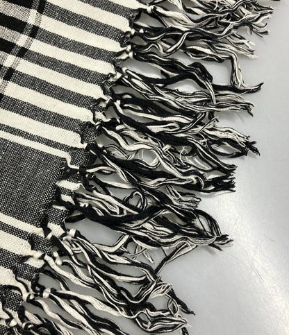 美品 mastermind JAPAN アフガンストール ストライプ 千鳥格子 メンズ レディース マスターマインドジャパン