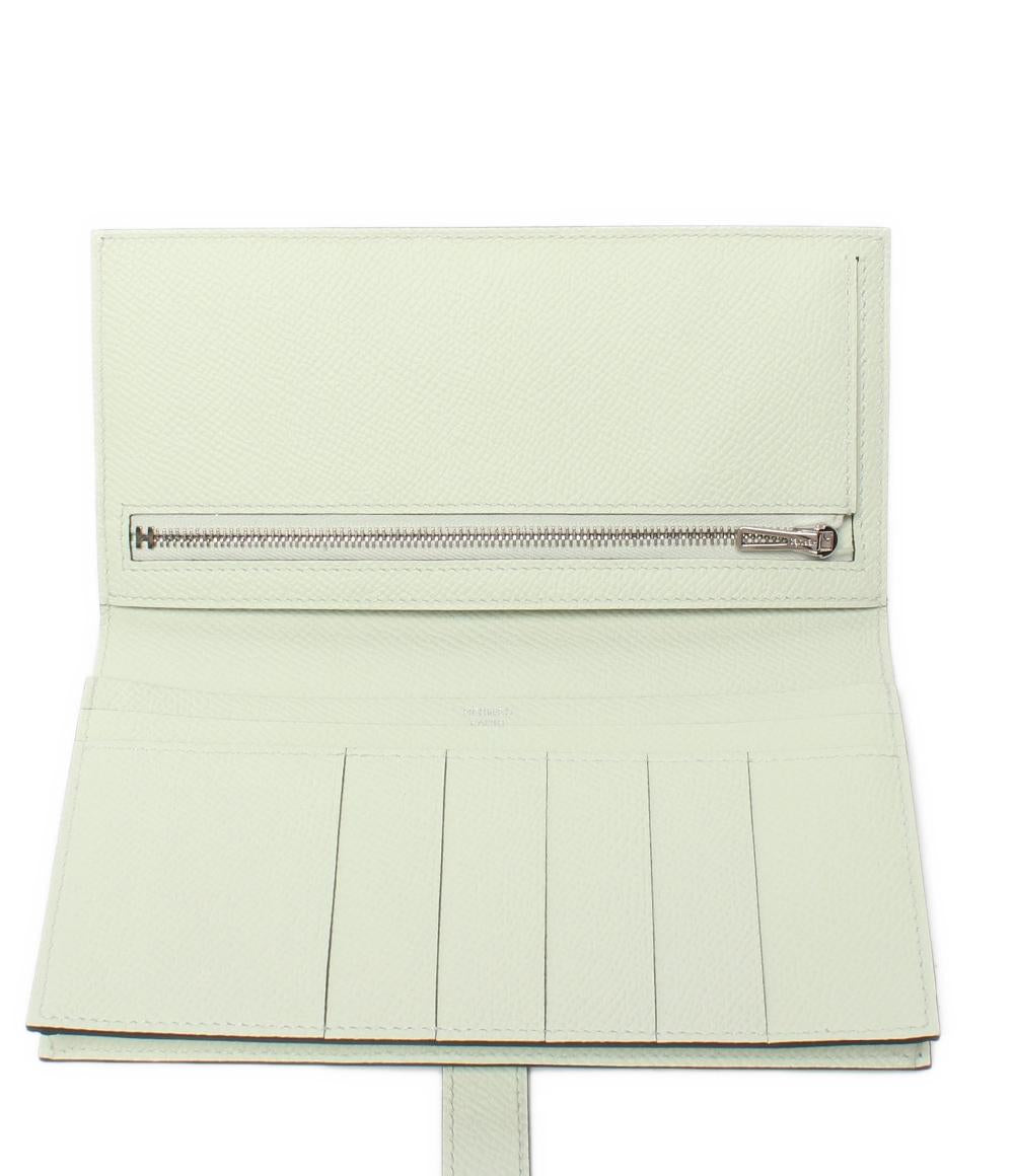 美品 HERMES 長財布 シルバー金具 B刻印 ヴェールフィズ ヴォーエプソン ベアンスフレ レディース エルメス