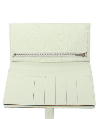 美品 HERMES 長財布 シルバー金具 B刻印 ヴェールフィズ ヴォーエプソン ベアンスフレ レディース エルメス