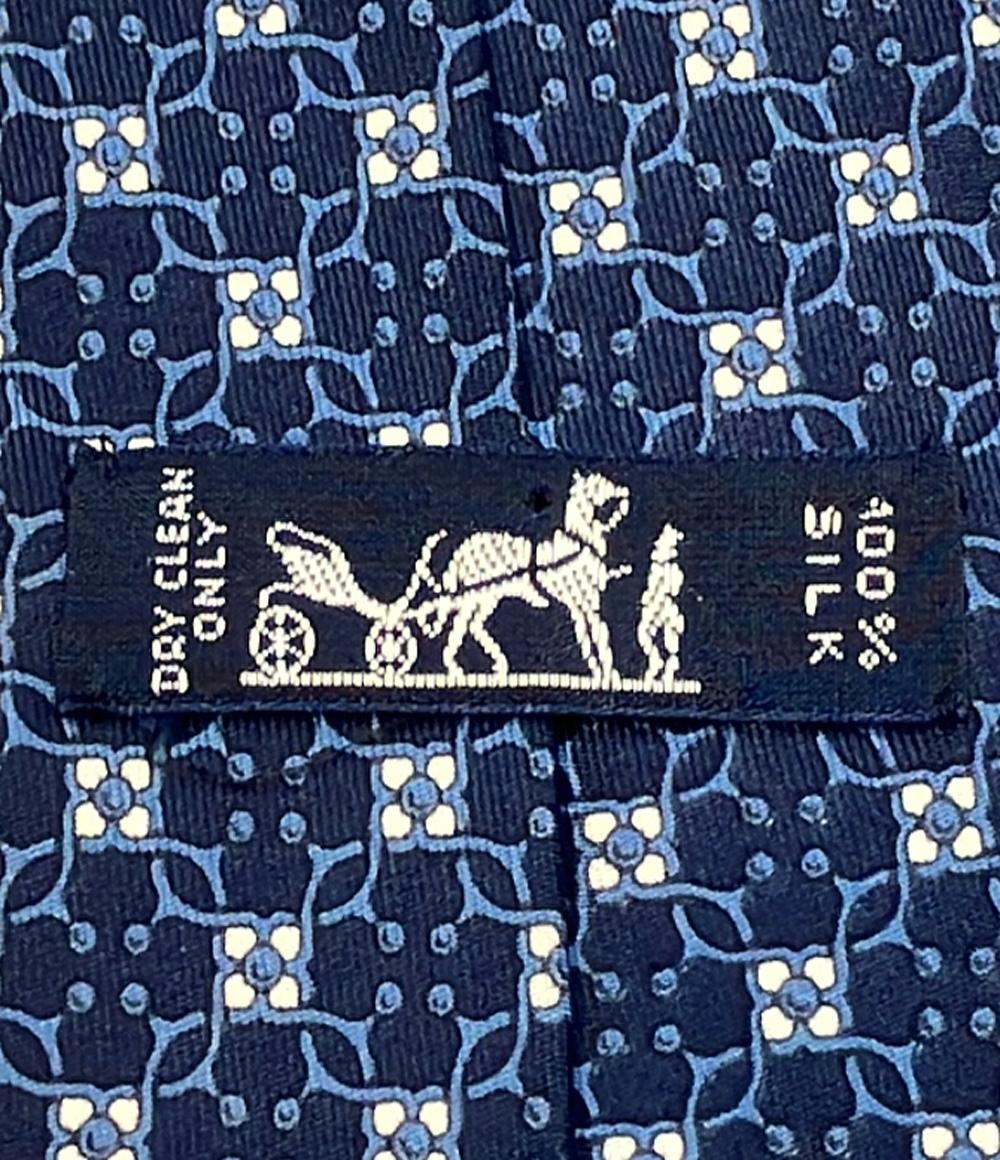 HERMES ネクタイ シルク100% メンズ エルメス