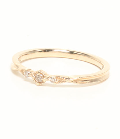 美品 agete リング 指輪 K10 ダイヤ 0.03ct レディース SIZE 7号 アガット
