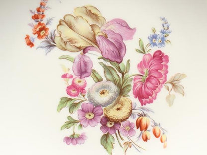 美品 リチャードジノリ ラウンドディッシュ 皿 19cm サックスフラワー Richard Ginori