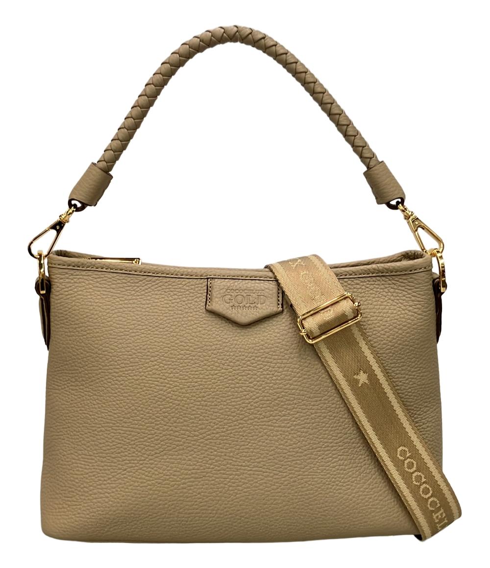 美品 ココセリュクスゴールド 2WAY ハンドバッグ ショルダーバッグ 斜め掛け レディース COCOCELUX GOLD