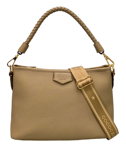 美品 ココセリュクスゴールド 2WAY ハンドバッグ ショルダーバッグ 斜め掛け レディース COCOCELUX GOLD