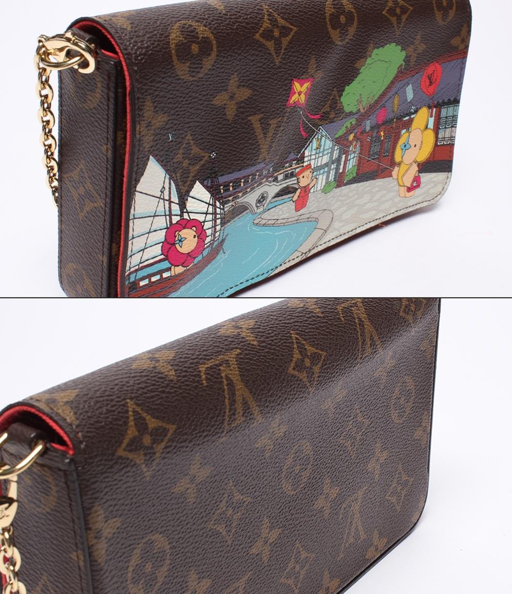 LOUIS VUITTON チェーンショルダーバッグ チェーンウォレット ポシェット ヴィヴィエンヌ ポシェット・フェリシー レディース ルイ・ヴィトン