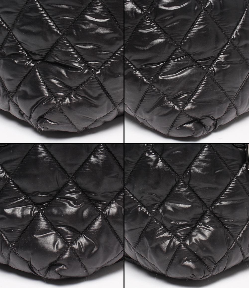 美品 CHANEL トートバッグ シルバー金具 コココクーン スモール レディース シャネル