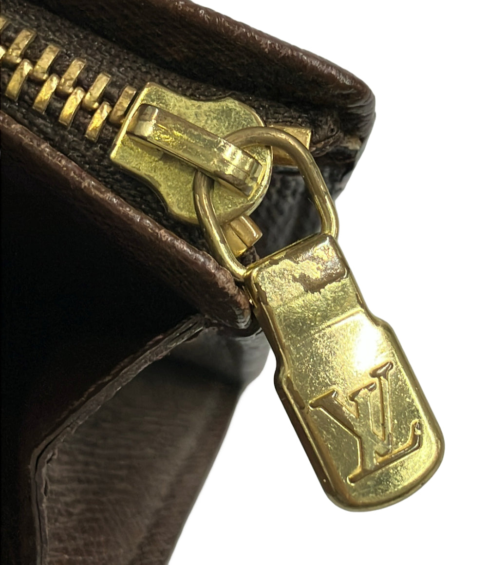 LOUIS VUITTON 二つ折り財布 ポルト モネ ビエ トレゾール ダミエ エベヌ N61730 レディース メンズ ルイ・ヴィトン