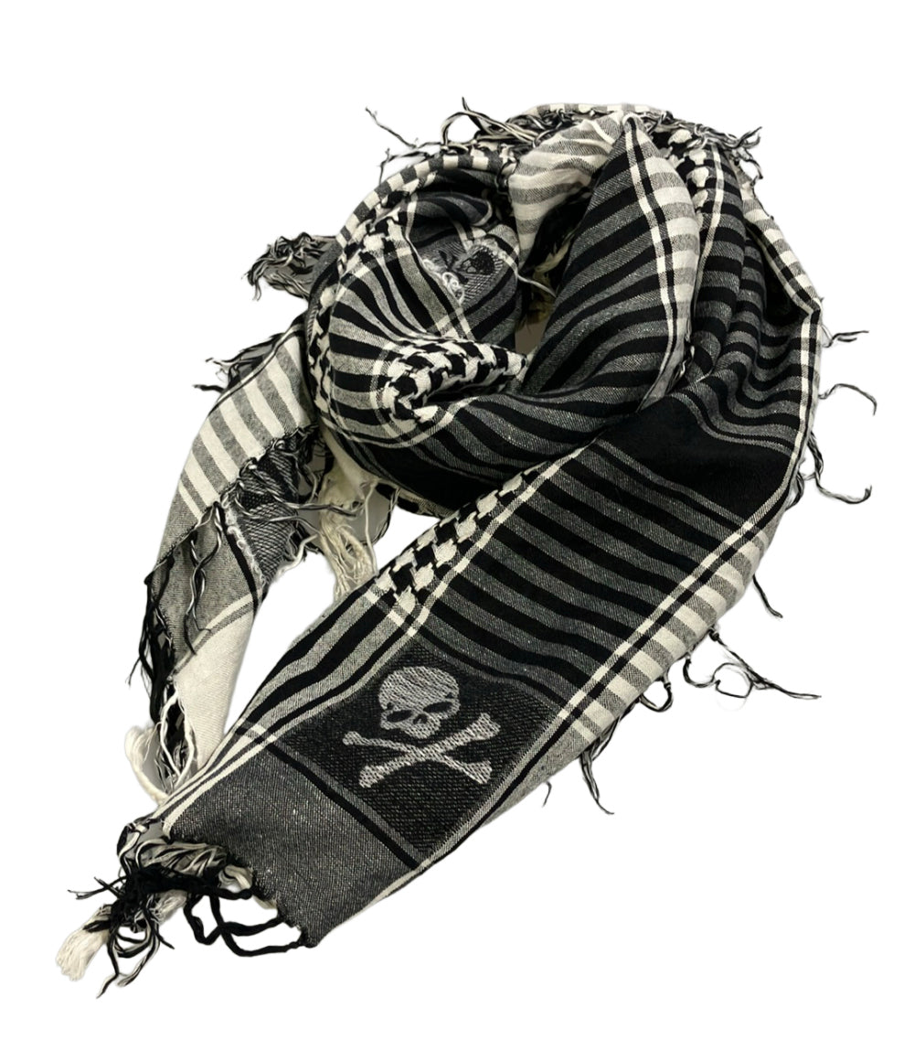 美品 mastermind JAPAN アフガンストール ストライプ 千鳥格子 メンズ レディース マスターマインドジャパン