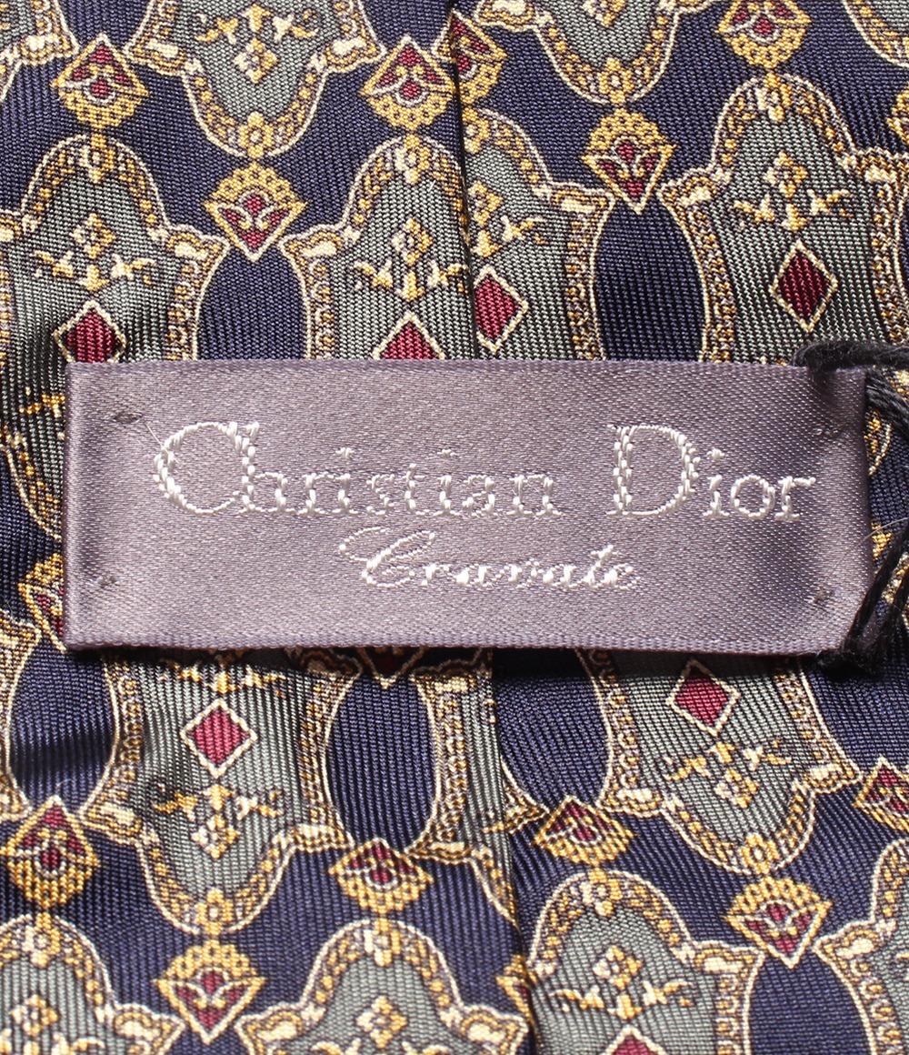 美品 クリスチャンディオール ネクタイ シルク100％ メンズ Christian Dior