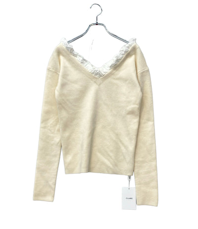 CLANE 長袖ニット タグ付き FRILL V NECK KNIT TOPS 19106-2282 レディース SIZE 1 (S) クラネ