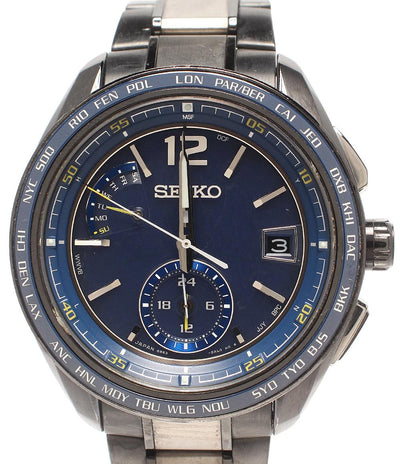 SEIKO 腕時計 ブライツ Brightz ソーラー ブルー 8B63-0AS0 メンズ セイコー