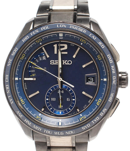 SEIKO 腕時計 ブライツ Brightz ソーラー ブルー 8B63-0AS0 メンズ セイコー