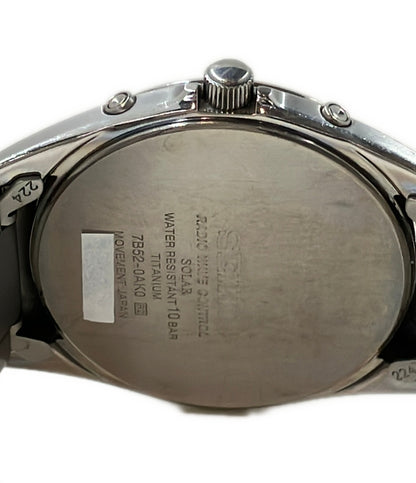 SEIKO 腕時計 スピリット 電波ソーラー ソーラー ブラック 7B52-0AK0 メンズ セイコー