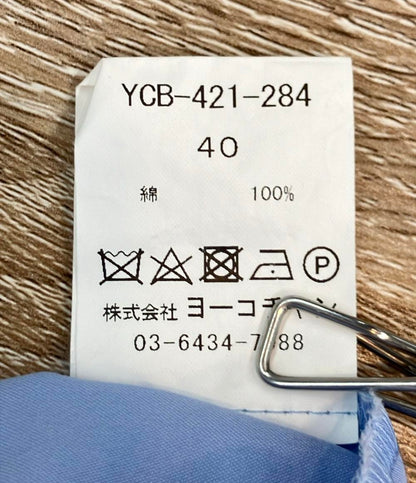 YOKO CHAN 半袖ブラウス パフスリーブ フロントフリル ボタン YCB-421-284 L レディース SIZE 40 (M) ヨーコチャン