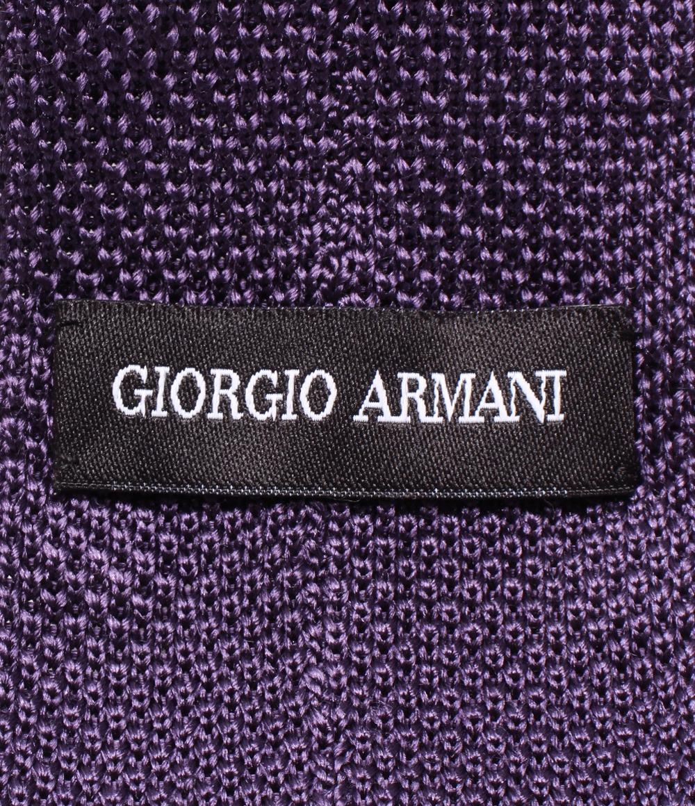 美品 ジョルジオアルマーニ ネクタイ ニットタイ シルク100％ メンズ GIORGIO ARMANI