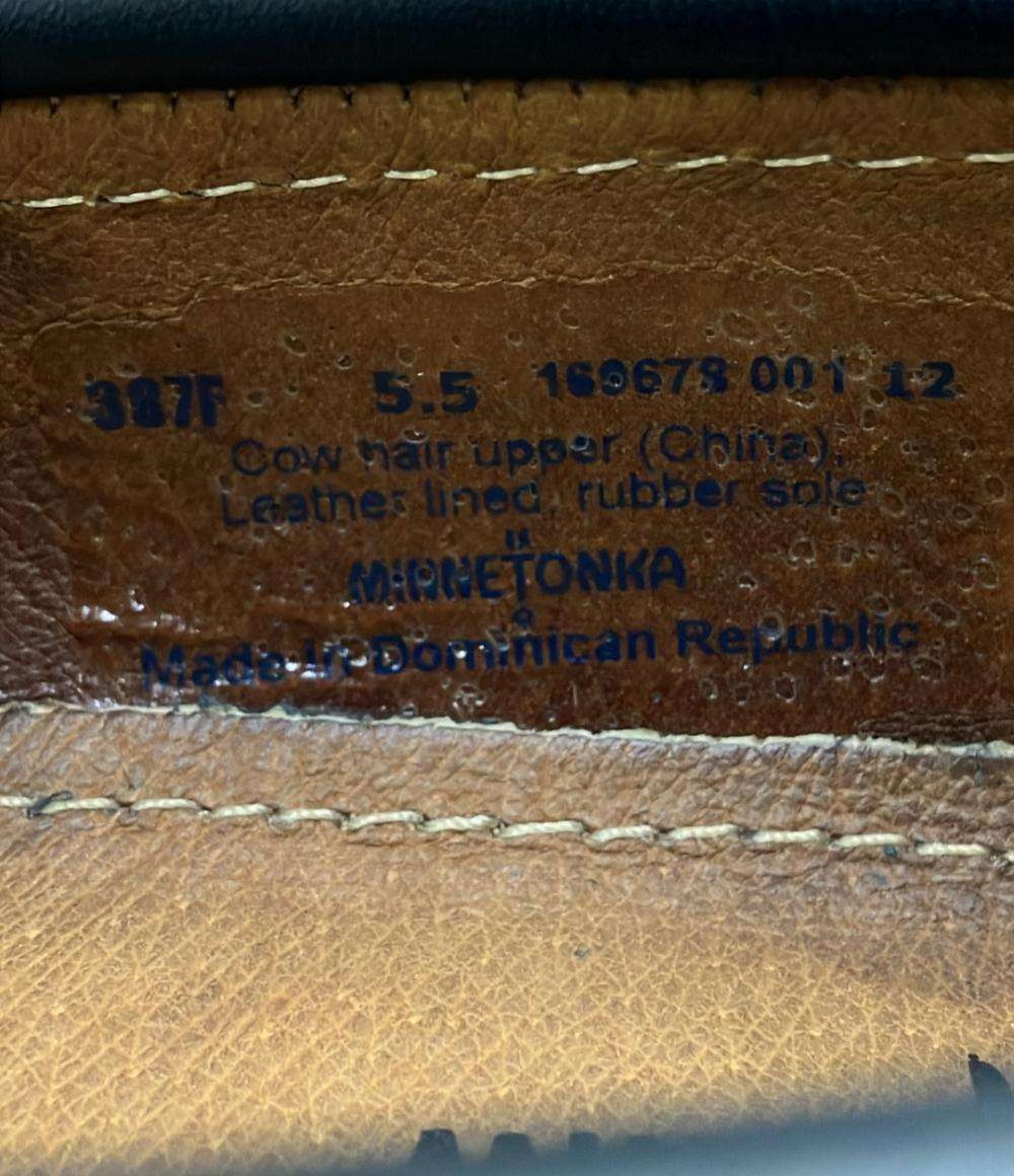 ミネトンカ ハラコレオパード柄モカシン 387F レディース SIZE 5.5 (S) MINNETONKA
