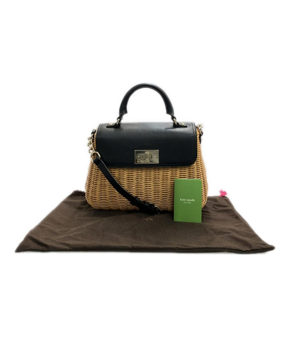 美品 kate spade ハンドバッグ ショルダーバッグ かごバッグ 2WAY 斜め掛け レディース ケイトスペード