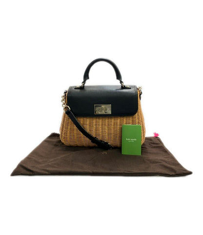 美品 kate spade ハンドバッグ ショルダーバッグ かごバッグ 2WAY 斜め掛け レディース ケイトスペード