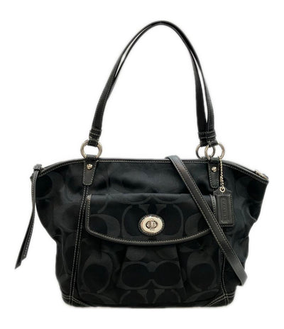 COACH 2WAY トートバッグ ショルダーバッグ 斜め掛け ラージシグネチャー F13139 レディース コーチ