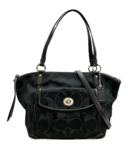 COACH 2WAY トートバッグ ショルダーバッグ 斜め掛け ラージシグネチャー F13139 レディース コーチ
