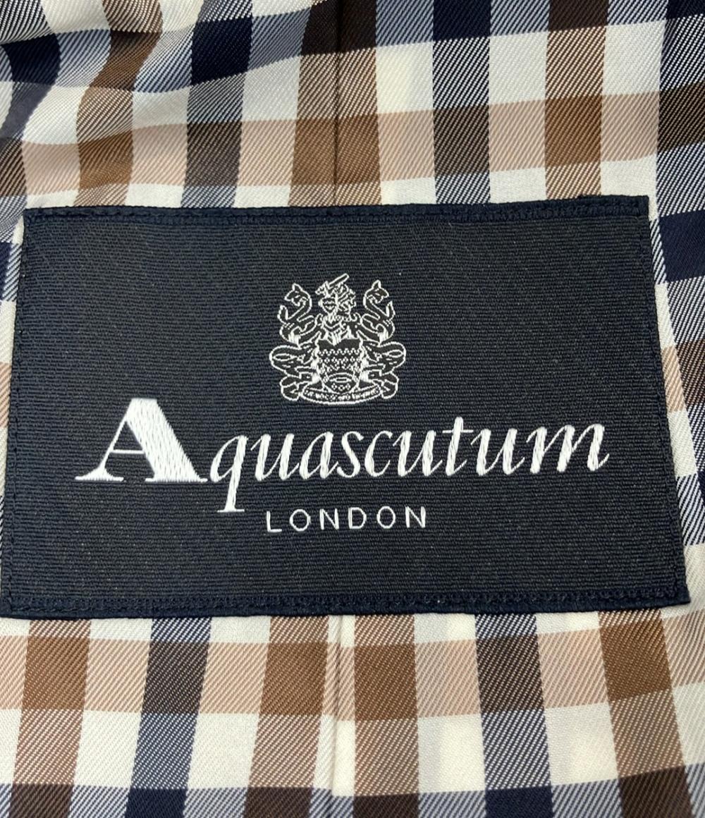 美品 アクアスキュータム トレンチコート 内側チェック レディース Aquascutum