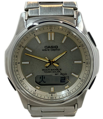 美品 CASIO 腕時計 ウェーブセプター ソーラー WVA-M630 メンズ カシオ