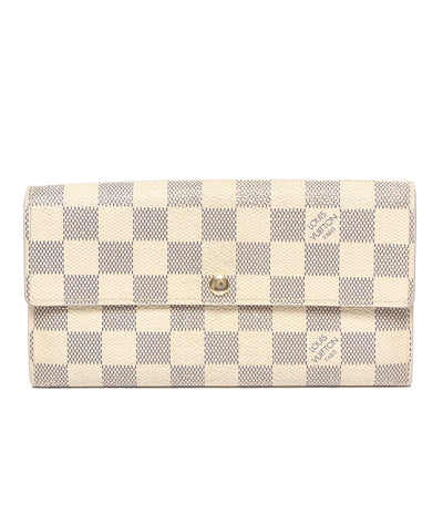 LOUIS VUITTON 長財布 ポルトフォイユ サラ ダミエ アズール N61735 レディース メンズ ルイ・ヴィトン