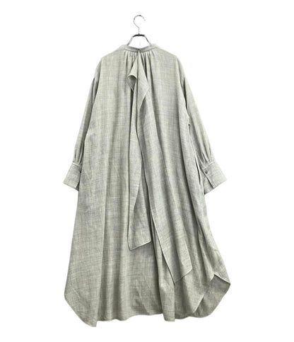 エブール 長袖ワンピース バンドカラー フロートビエラボウタイ レディース SIZE 38 (M) ebure