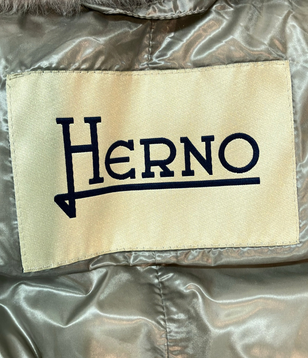 Herno ダウンジャケット ファー付き ジップアップ スタンドカラー 66470-62847-9 レディース SIZE 40 (M) ヘルノ