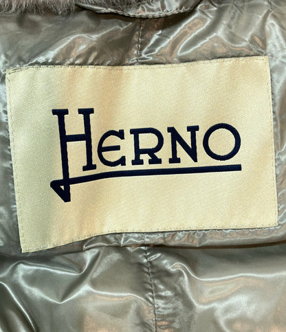 Herno ダウンジャケット ファー付き ジップアップ スタンドカラー 66470-62847-9 レディース SIZE 40 (M) ヘルノ