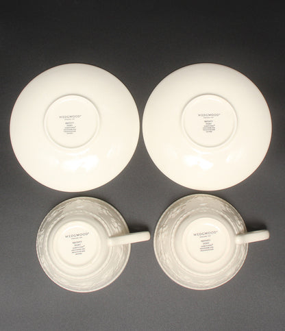 WEDGWOOD カップ＆ソーサー 2客セット ペア フェスティビティ アイボリー ウェッジウッド