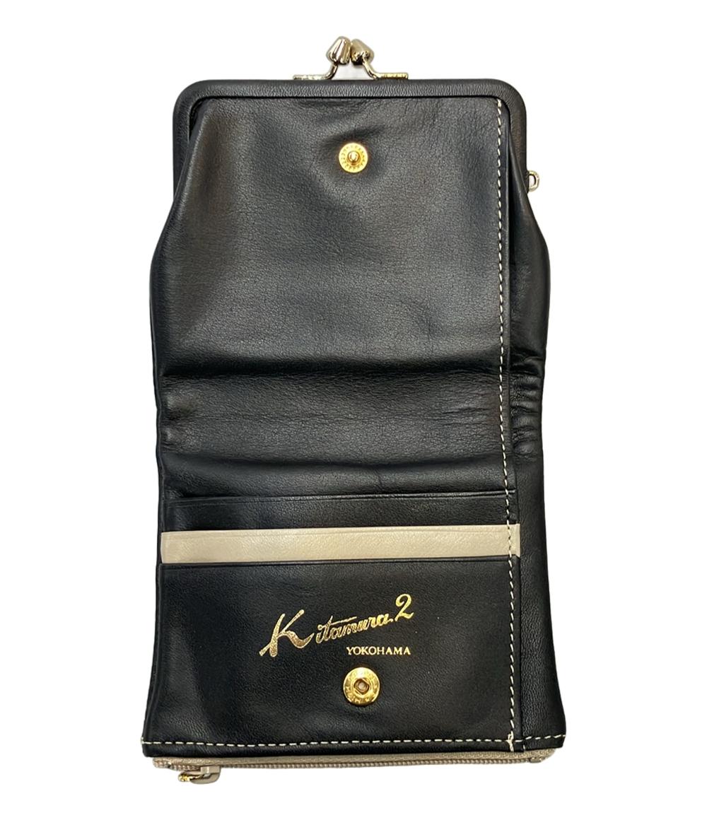 Kitamura2 二つ折り財布 がま口 牛革 レディース キタムラ2