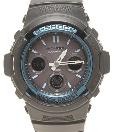 CASIO 腕時計 マルチバンド6 G-SHOCK ソーラー ブラック AWG-M100A-1AJF メンズ カシオ