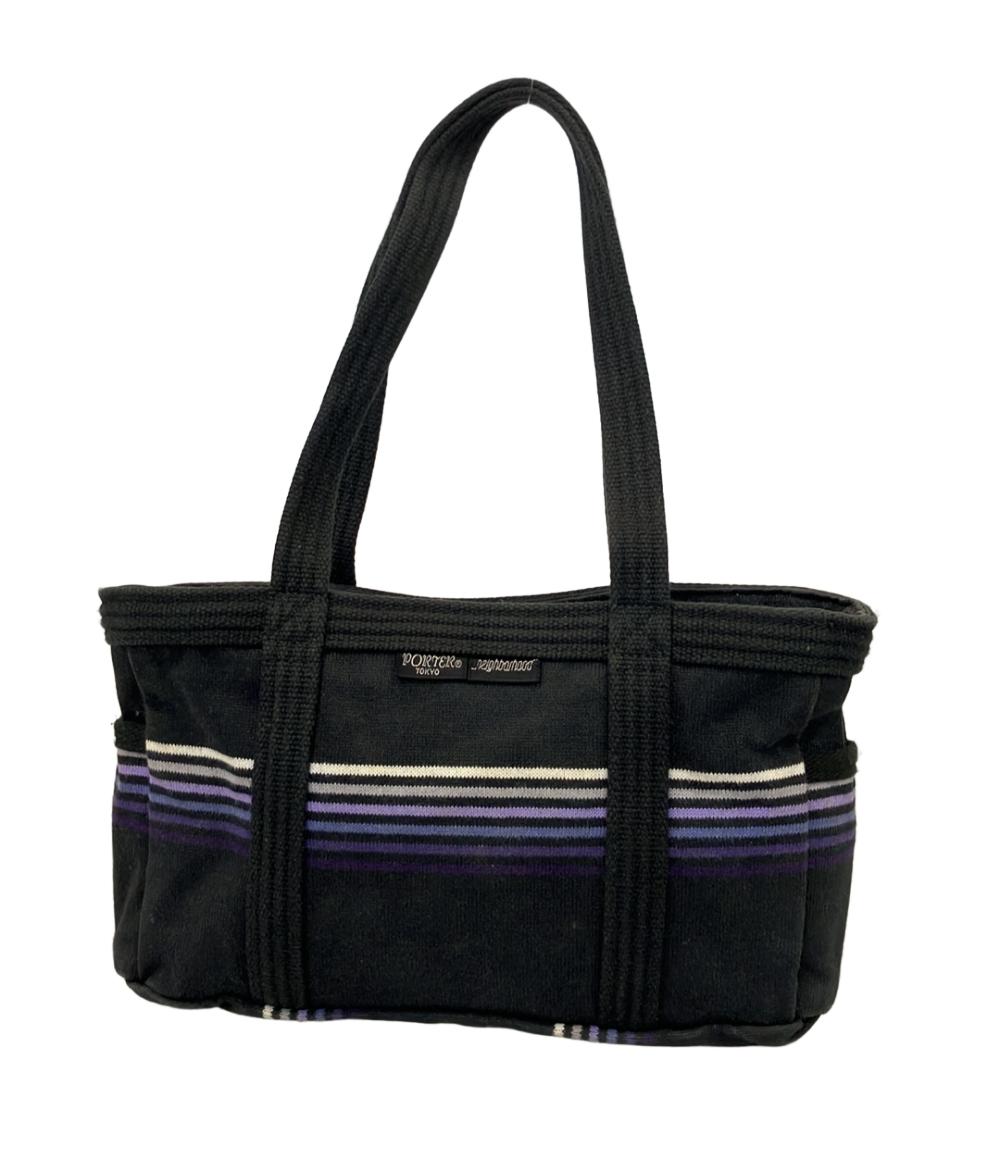 PORTER Neighborhood ハンドバッグ ボーダー柄 メンズ ポーター ネイバーフッド