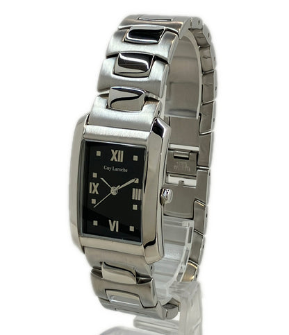 美品 Guy Laroche 腕時計 クオーツ ブラック AVGI-1 メンズ ギ・ラロッシュ